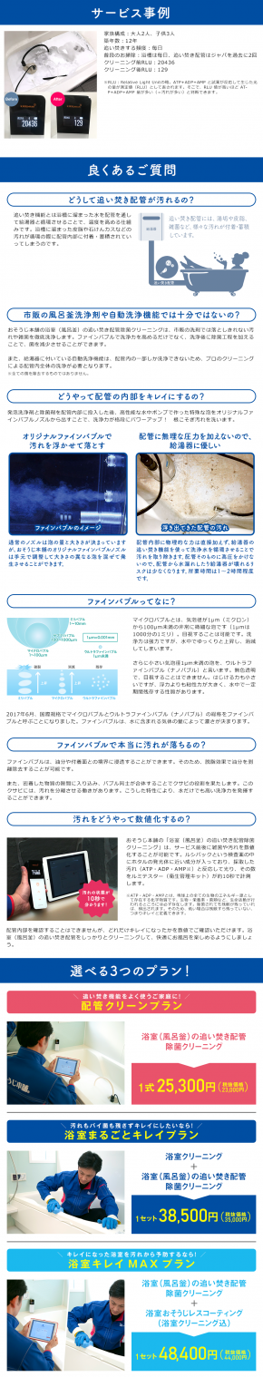 浴室（風呂釜）の追い焚き配管除菌クリーニング｜おそうじ本舗吹田桃山台店